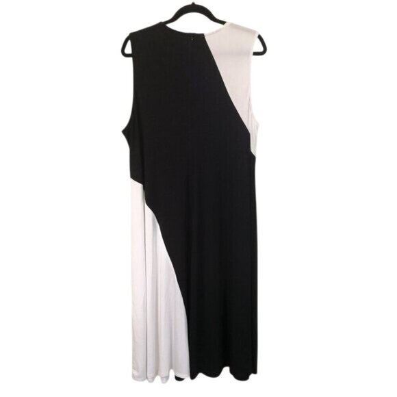 Karen Kane Folklore Sleeveless Colorblock Dress Black/White Size 3X - Picture 4 of 4